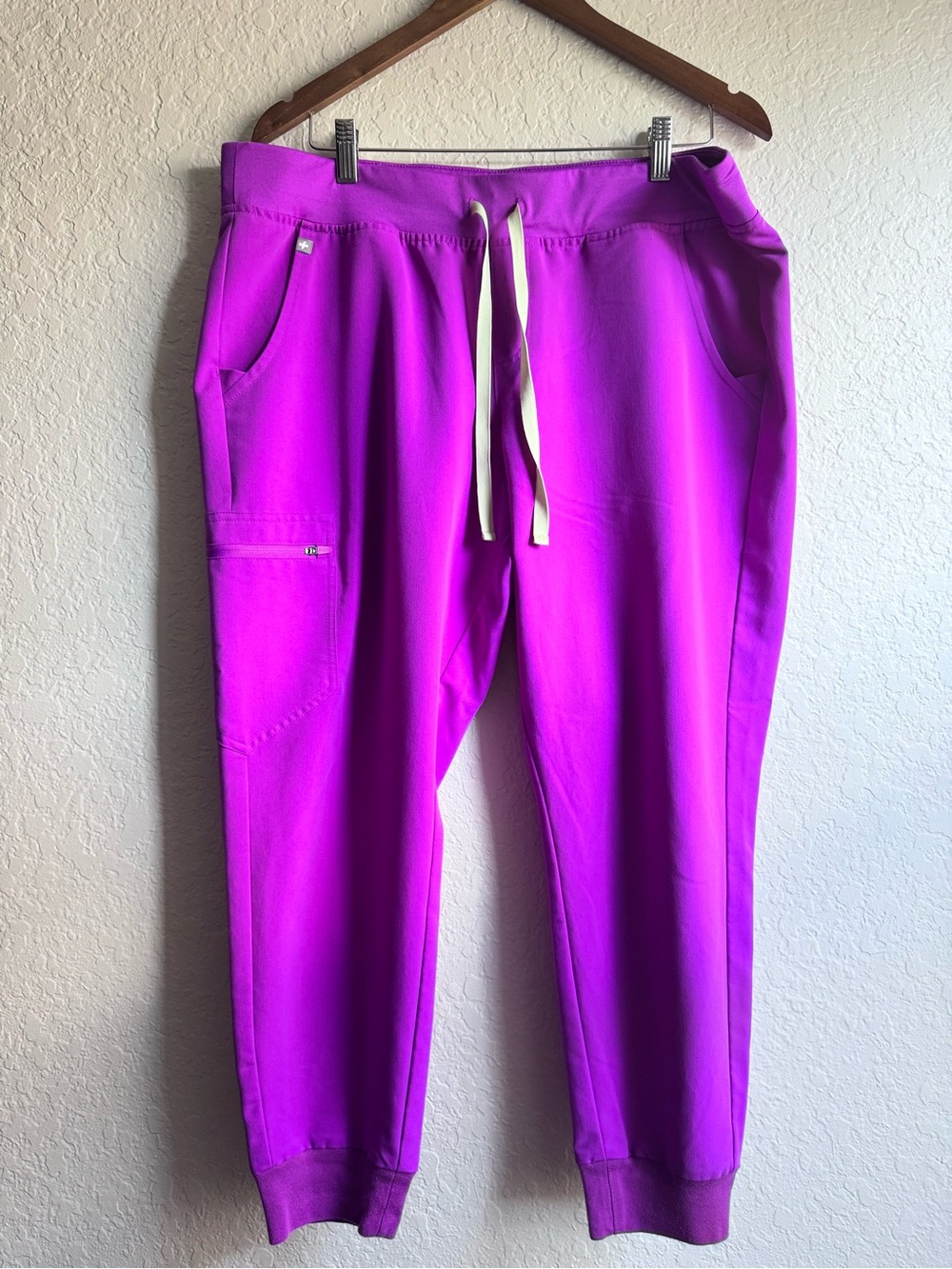 FIGS Zamora joggers in a limited-edition color Purple Jolt XLP